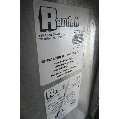 Randell BC-3 Blast Chiller, Used Great Condition image 3