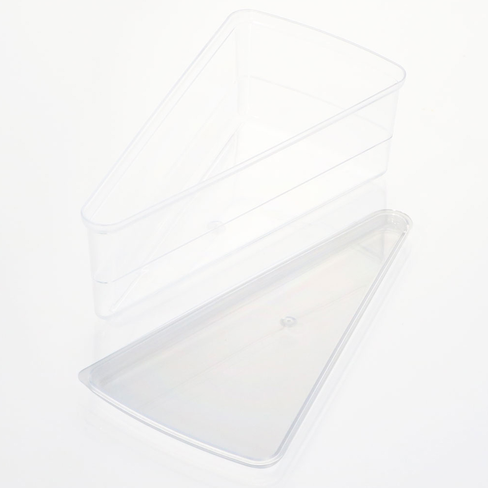 Martellato Clear Plastic Slice Dessert Cup Lid - Pack of 100 image 1