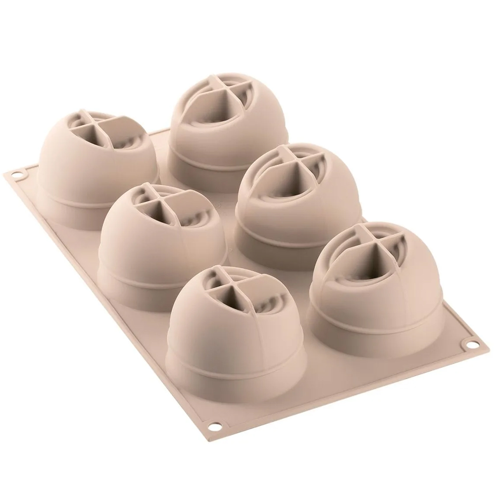 Silikomart COCCOLA Silicone Baking & Freezing Mold, 4.4 oz., 6 Cavities Multiple Cavity Silicone