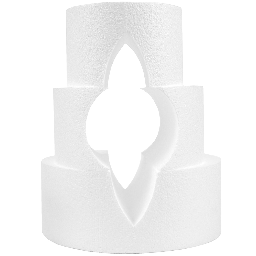 Round Polystyrene Gardenia Cake Dummy Set image 1