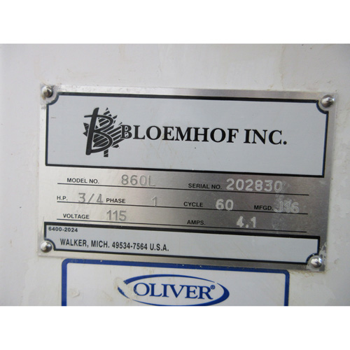 Bloemhof 860L Dough Sheeter & Moulder, Includes 2 Pressure Plates, Used Excellent Condition image 5