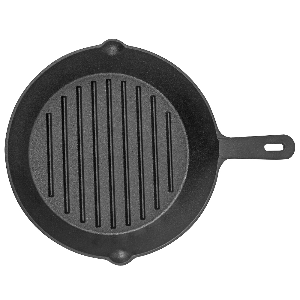 Tomlinson Cast Iron Ribbed Grill Pan, 11-1/4" Dia., Case of 6 image 1