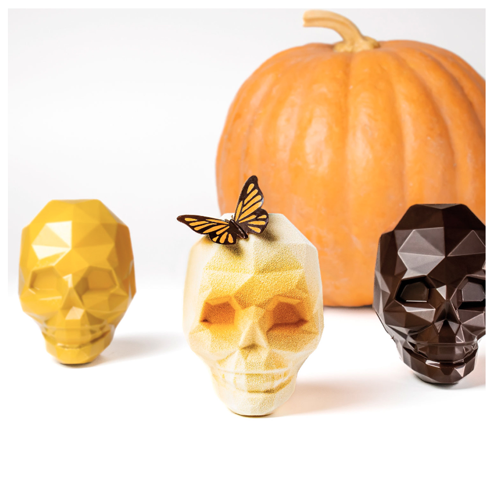 Martellato Polycarbonate Chocolate Mold, 3D Crystal Skull, 4 Cavities image 2