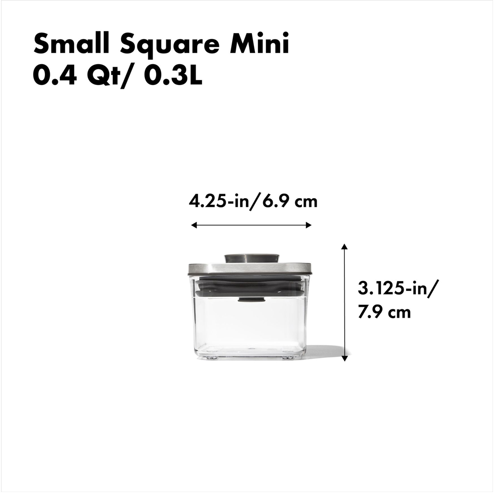 Oxo Steel POP Container - Small Square Mini (0.4 Qt) image 2