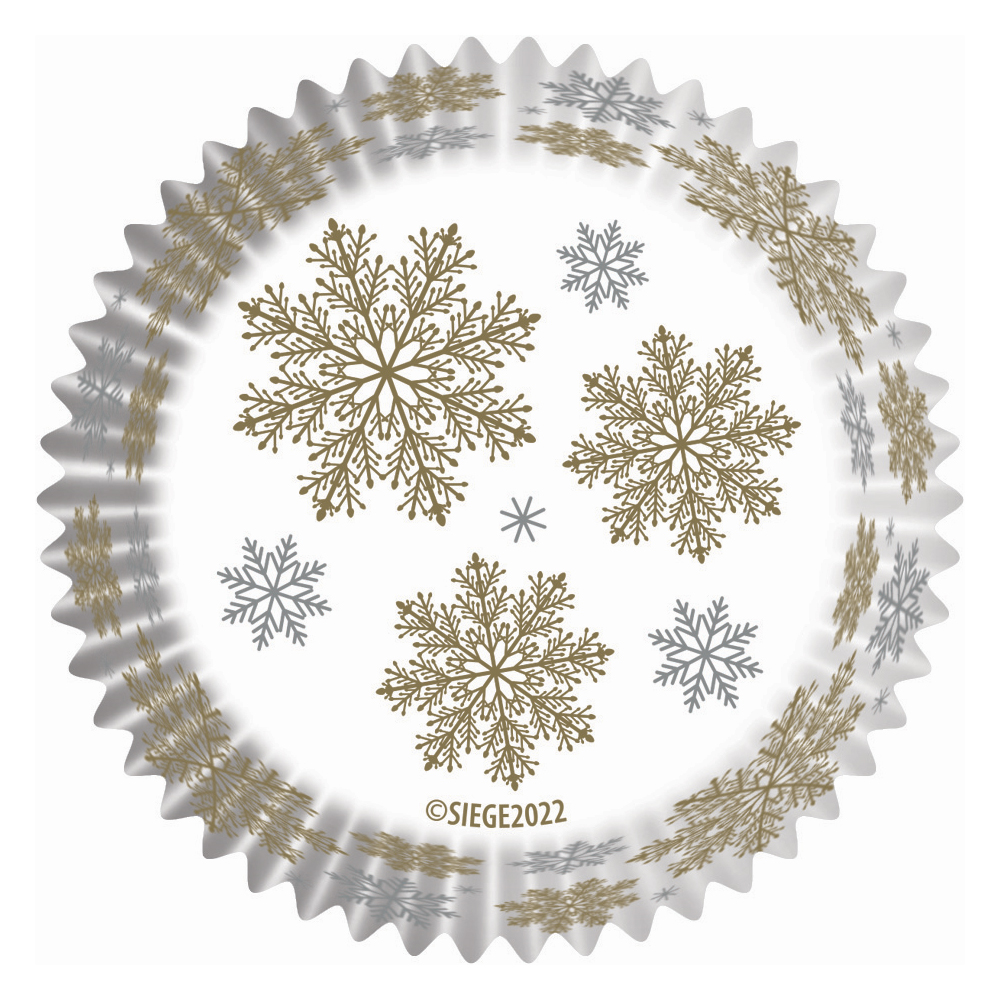 Cupcake Creations Paper Cups, Elegant Snowflakes, Pack of 32 image 1