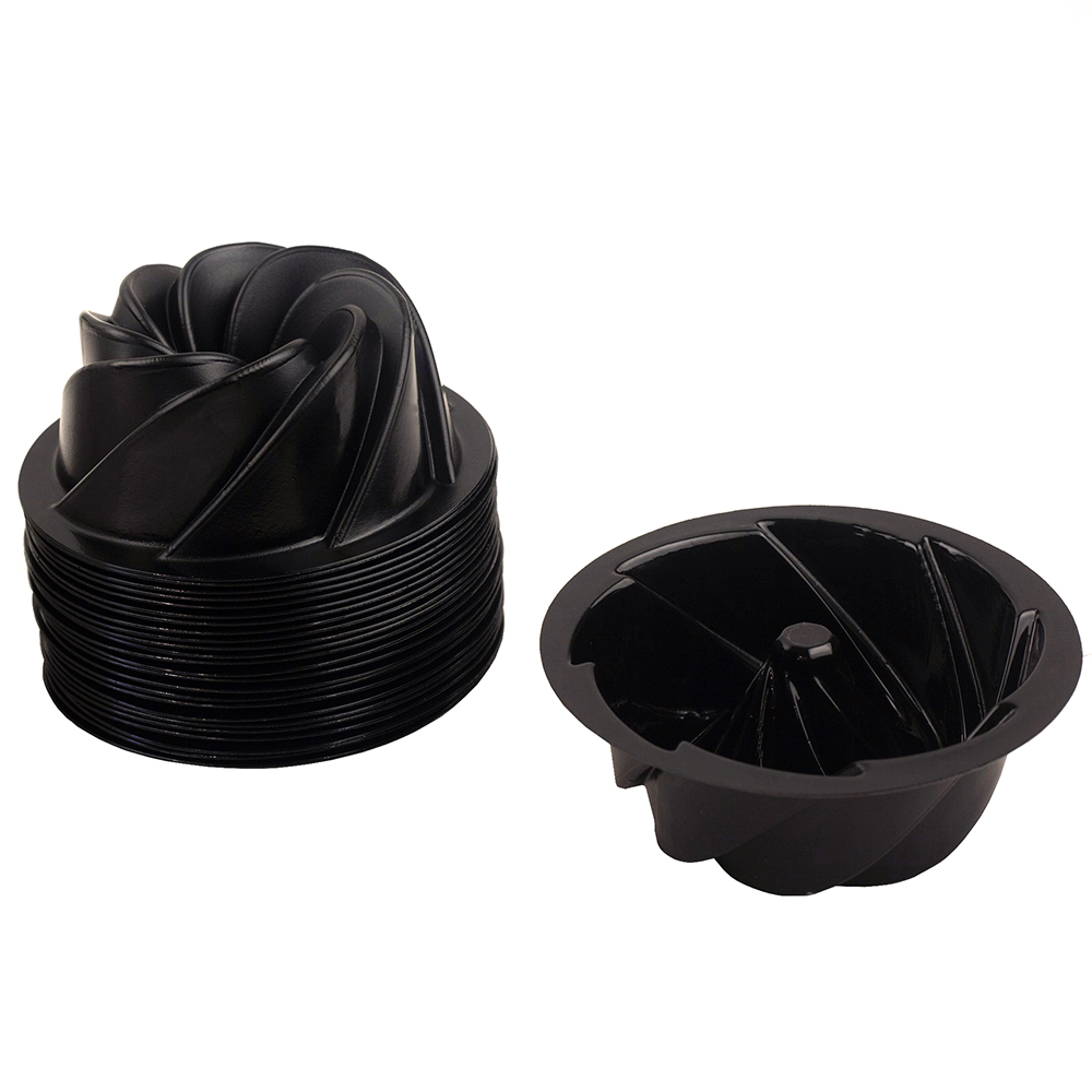 O'Creme Bakeable Plastic Mini Swirl Cake Pans, 4" Dia. x 2" H, Pack of 25 image 1