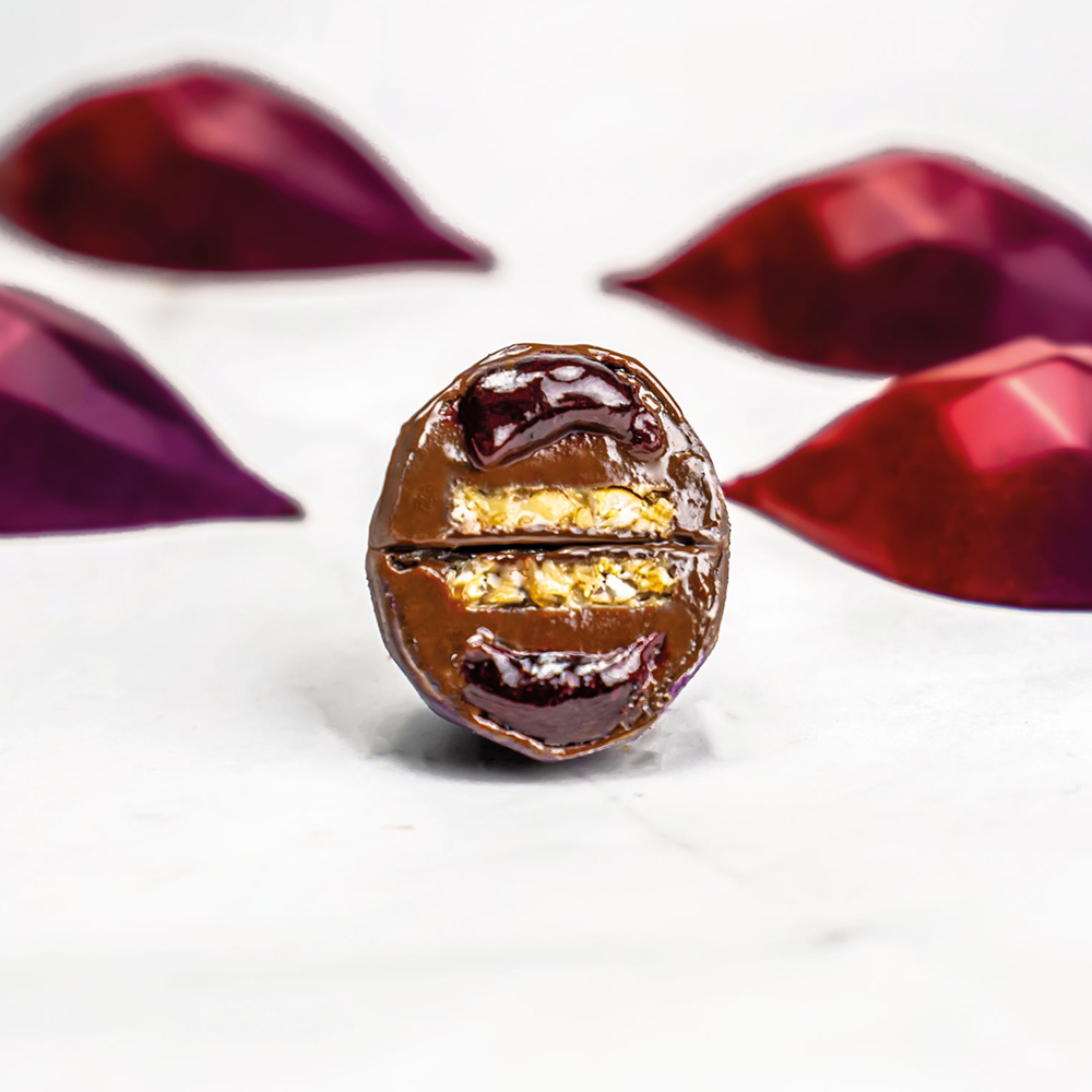 Martellato Polycarbonate Chocolate Mold, Crystal Cocoa Bean, 16 Cavities image 2