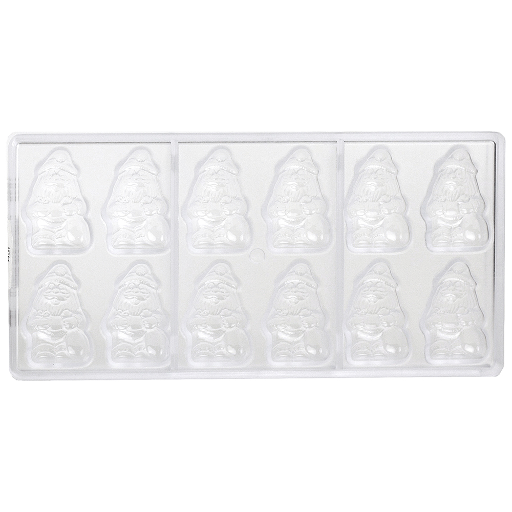 Chocolate World Clear Polycarbonate Chocolate Mold, Santa   image 2