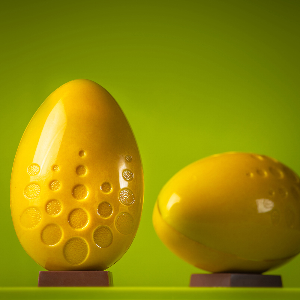 Chocolate World Polycarbonate Chocolate Mold, Egg with Dots, 8 Cavities image 1