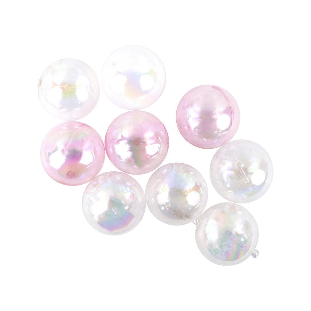 O'Creme Clear, White, and Pink Cake Balls, 1.6" - Pack of 30 image 1