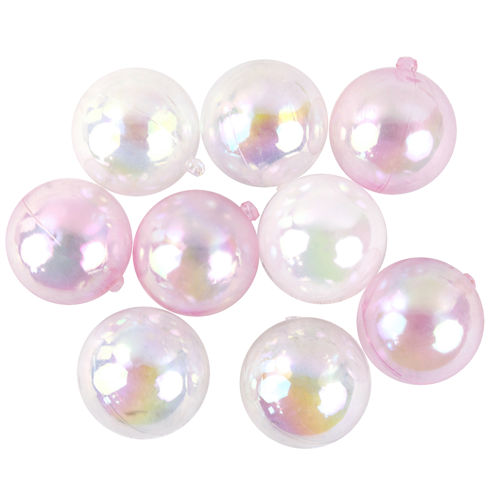 O'Creme Clear, White, and Pink Cake Balls, 2.4" - Pack of 30 image 1