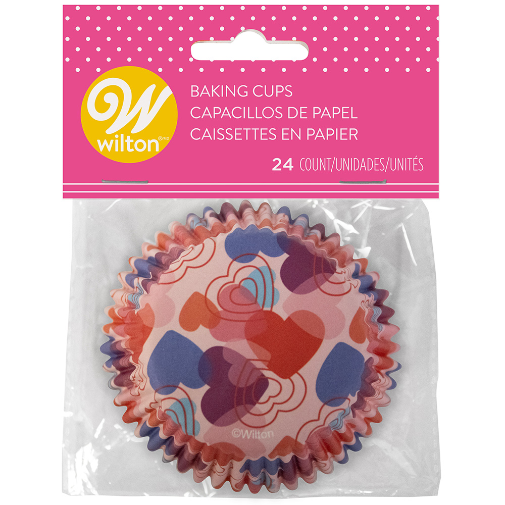 Wilton Hearts Standard Baking Cups, Pack of 24 image 1