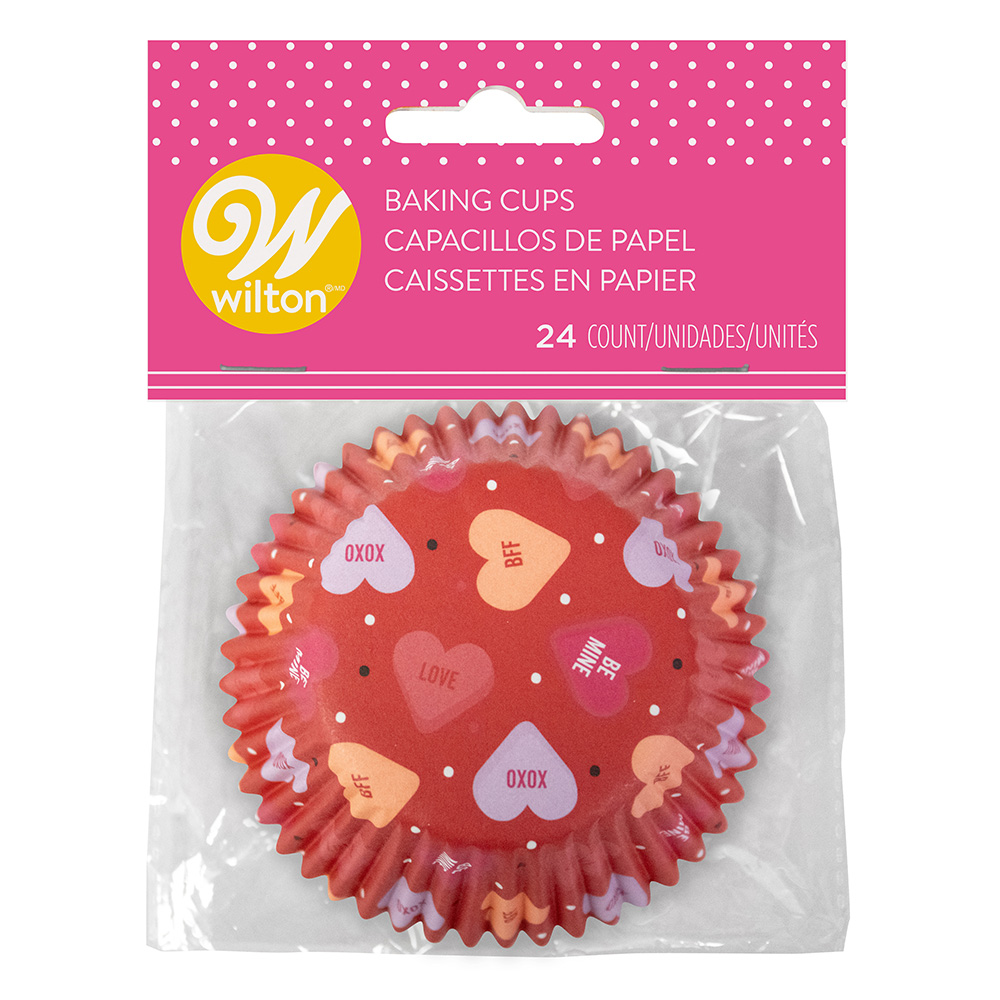 Wilton Candy Hearts Standard Baking Cups, Pack of 24 image 1