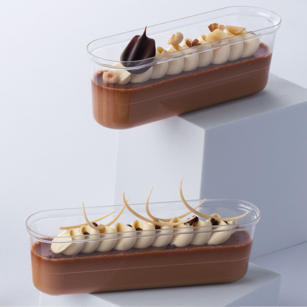 Martellato Clear Plastic Eclair Cups, 5.4" x 1.5" x 1.6" - Pack of 100 image 6