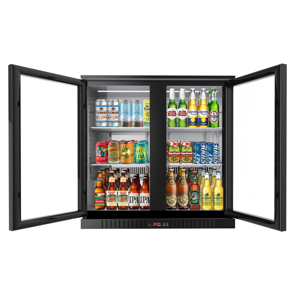 KoolMore 35 in. Two-Door Back Bar Refrigerator - 7.4 Cu Ft. B image 2