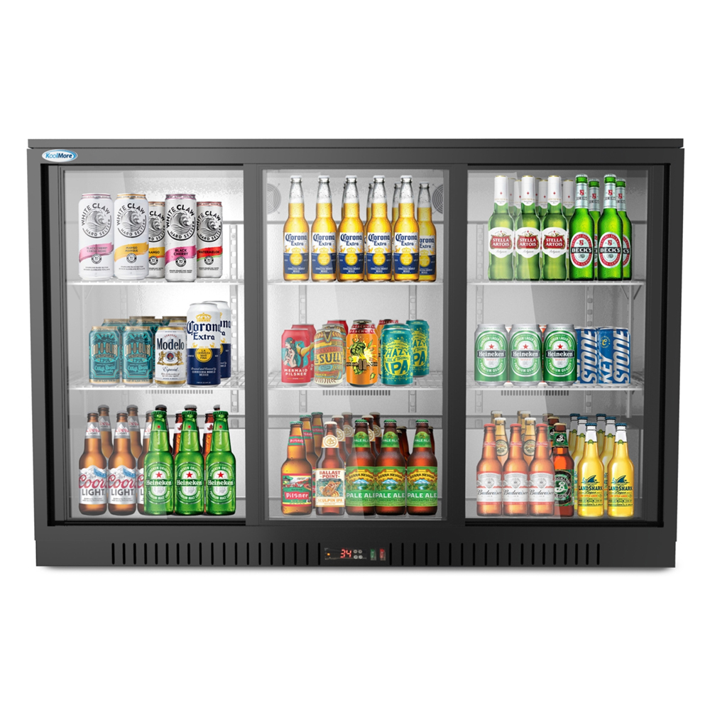 KoolMore 53 in. Three-Door Back Bar Refrigerator - 11.3 Cu Ft. image 2