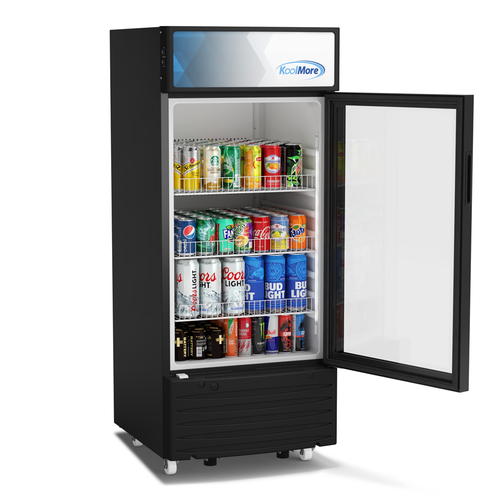 KoolMore One Glass Door Commercial Display Merchandiser Refrigerator, 6 Cu. Ft. image 3