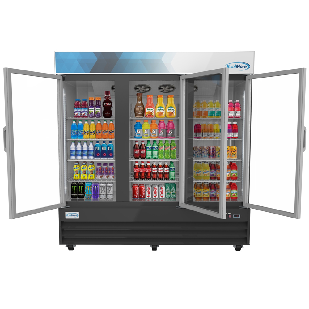 KoolMore Three-Door Merchandiser Refrigerator - 53 Cu Ft. image 1