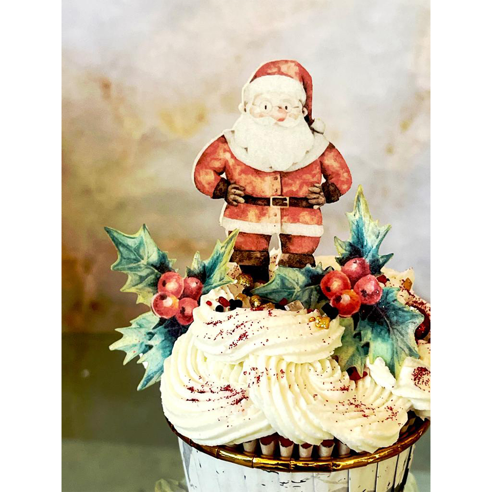 Crystal Candy Edible Wafer Paper Santa, Pack of 24 image 2