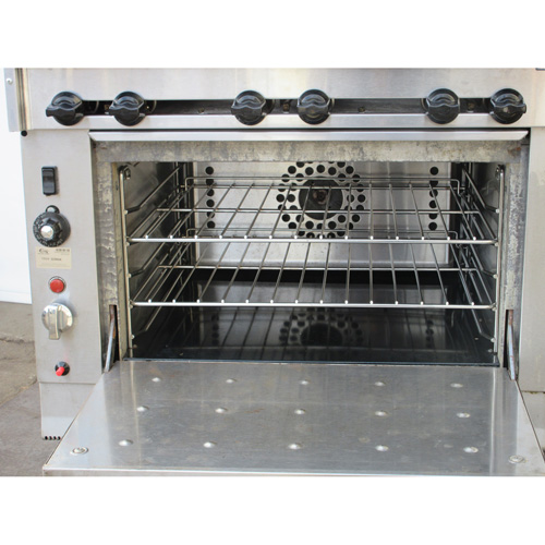 Montague VT26-6 6 Burner Range W/Convection Oven, Used Excellent Condition image 3