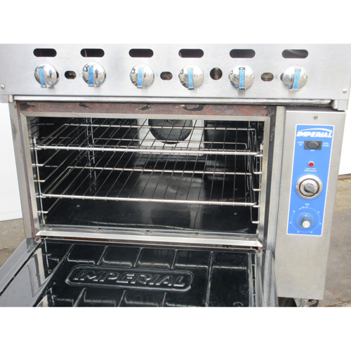 Imperial IR-36BR-C Radiant Broiler Range with Convection Oven Gas, Excellent Condition image 1