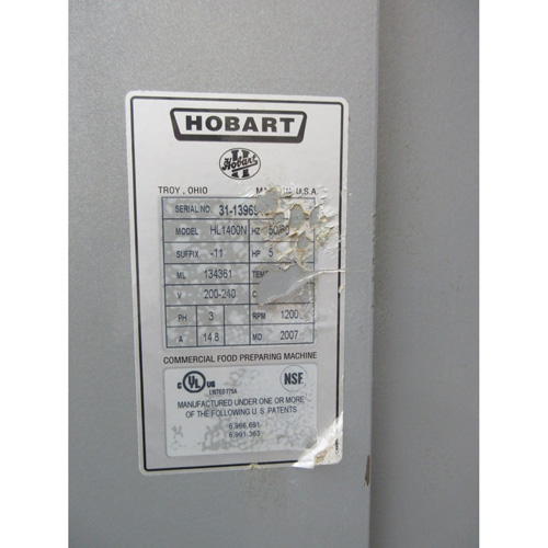 Hobart Legacy HL1400N 140 Quart Mixer, Used Great Condition image 3