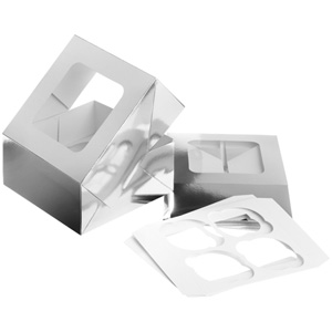 Wilton Silver Treat Boxes--Includes Insert image 1