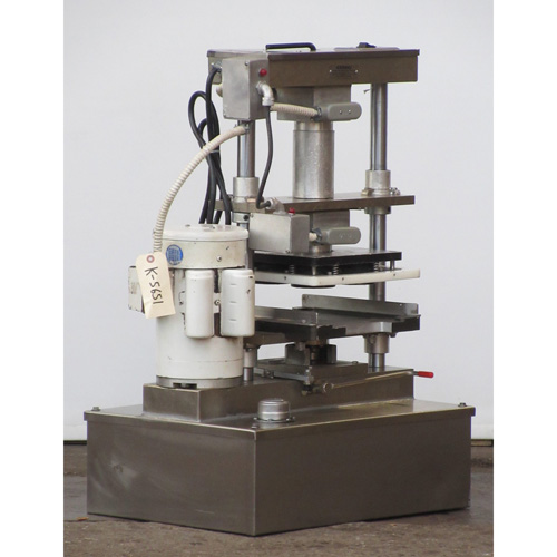 Comtec 2200 Hydraulic Double Pie Press, W/Top Pie-Crust Tool, Used Excellent Condition image 4