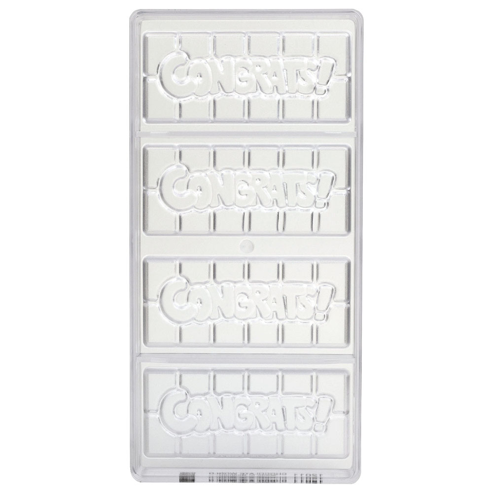 Chocolate World Clear Polycarbonate Chocolate Mold, Congrats image 3