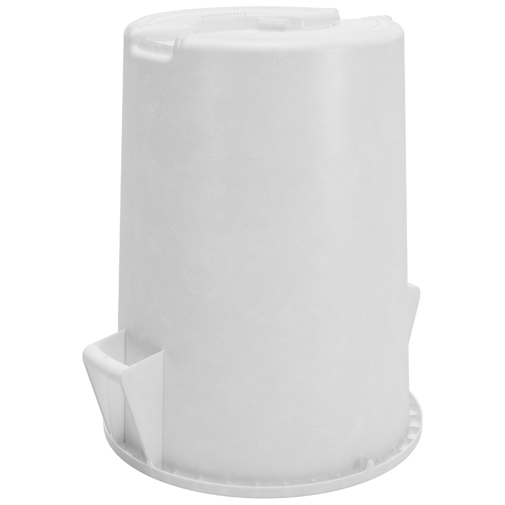 Carlisle Bronco White Round Waste Container, 55 Gallons image 2