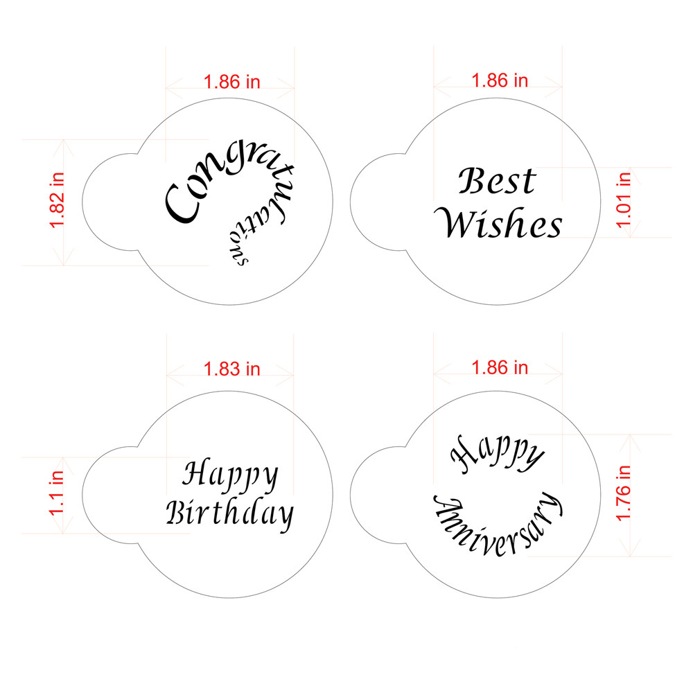 Designer Stencils Special Occasions Cupcake / Cookie Tops image 1