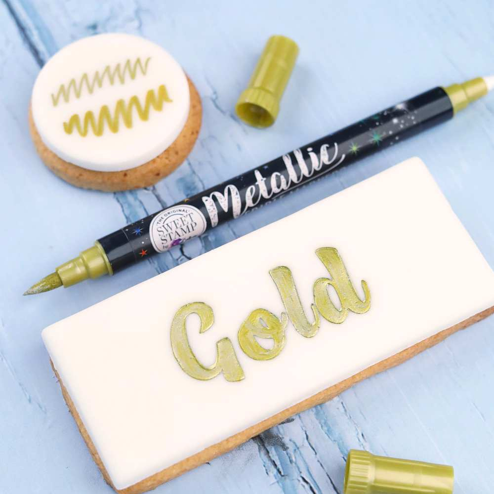 Sweet Stamp Gold Metallic Edible Marker  image 2