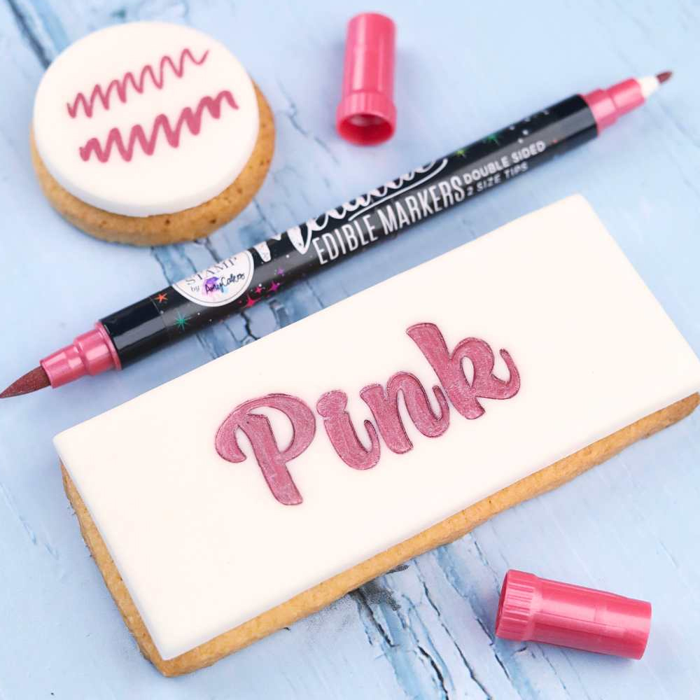 Sweet Stamp Pink Metallic Edible Marker image 2