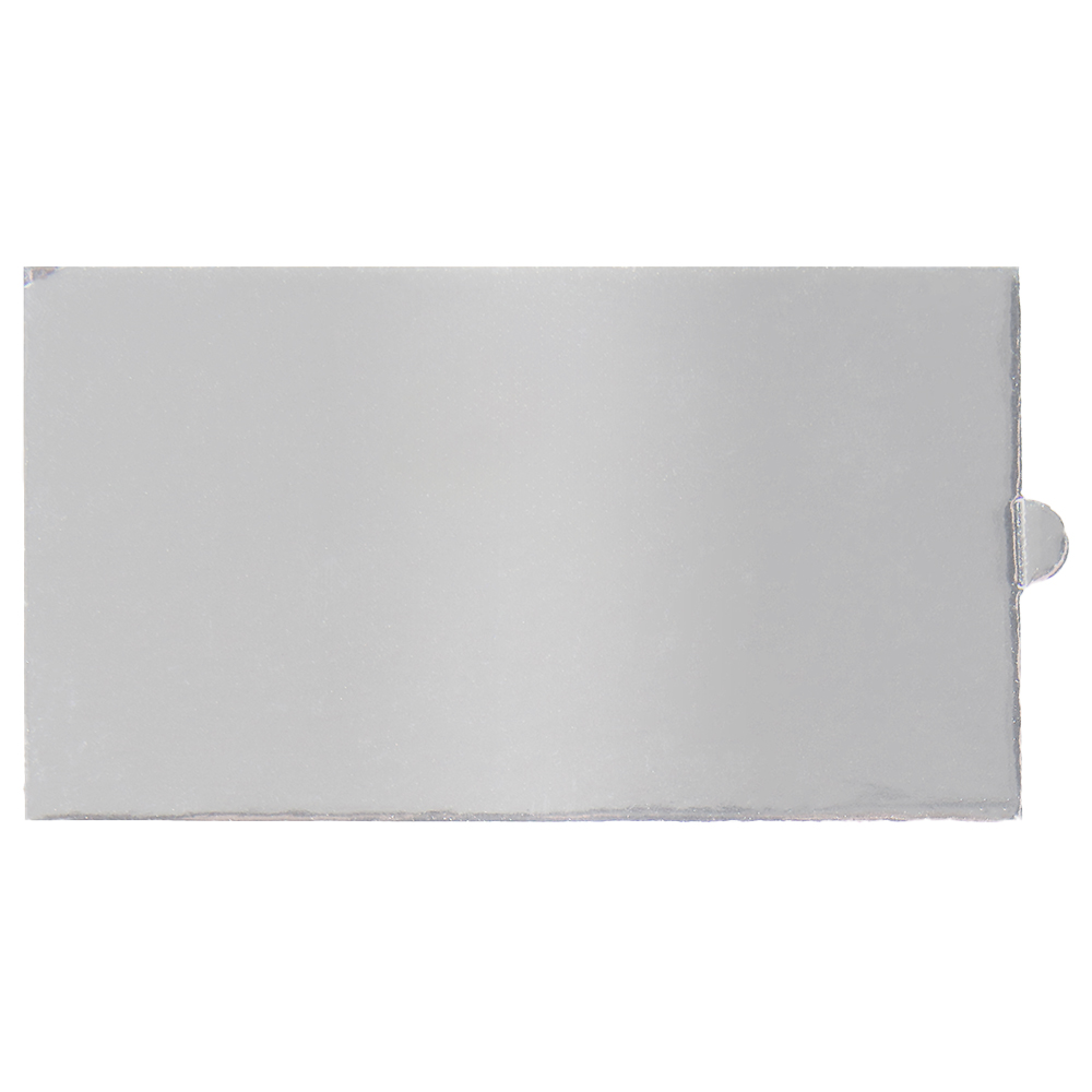 O'Creme Silver Rectangular Mini Board with Tab, 4" x 2.3" - Pack of 100 image 1