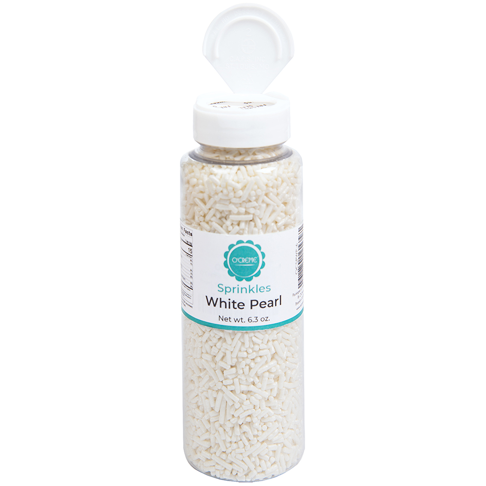 O'Creme White Pearl Sprinkles, 6.3 oz. image 1