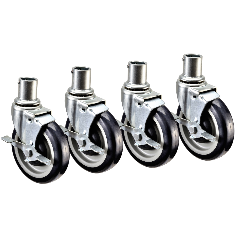 Vollum 5" Universal Shelving Socket Casters, Set of 4 image 1