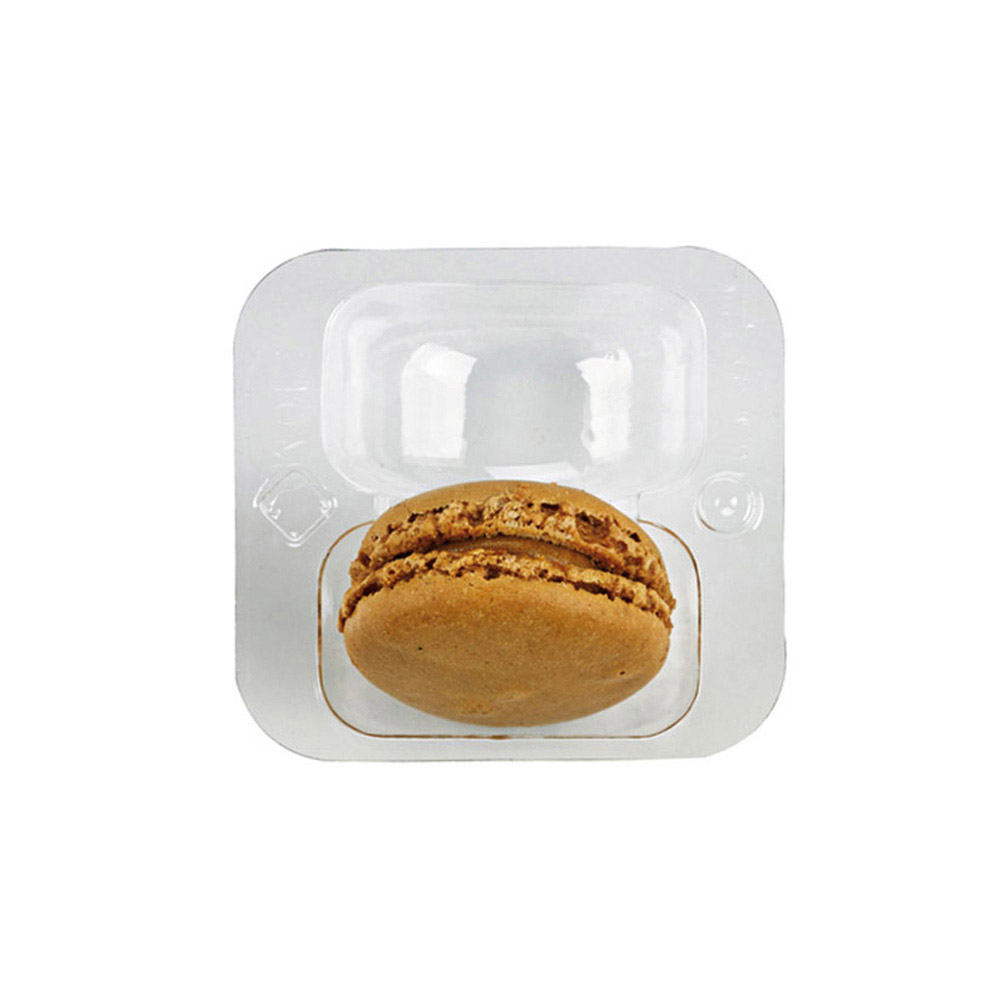 Packnwood Insert for 2 Macarons with Clip Closure, 2.5" x 2.6" x 1" - Pack of 50 image 1