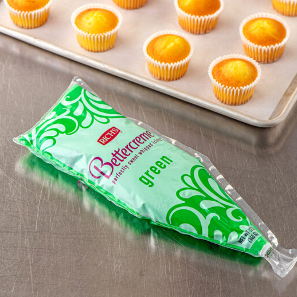 Rich's Bettercreme Green Icing, 12 oz. - Pack of 3 image 1