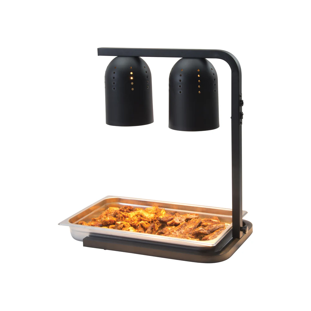 Winco 3 Position Black Electric Heat Lamp image 2