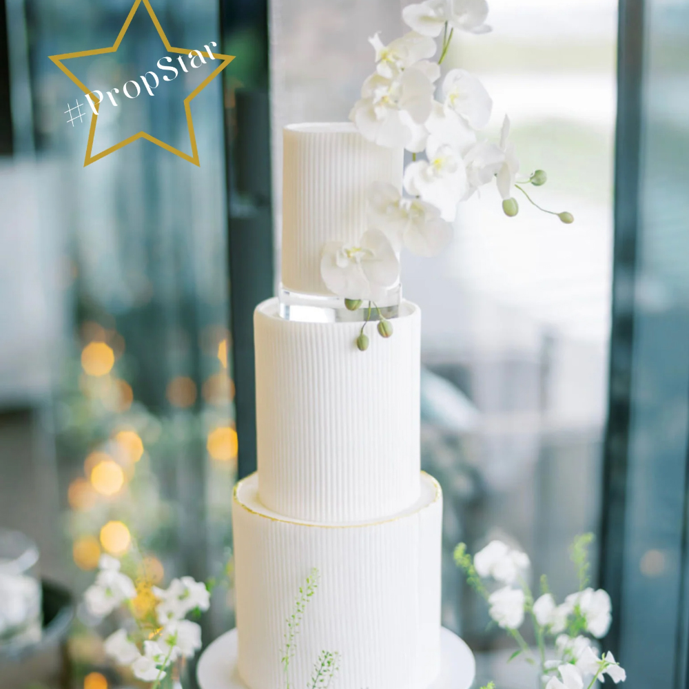 Prop Options 7" Round Clear Acrylic Cake Separator image 2