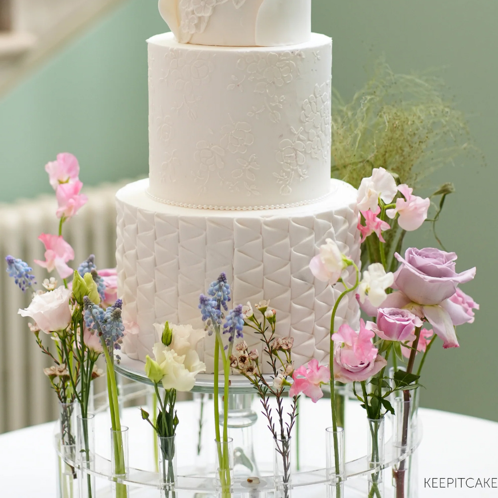 Prop Options Acrylic Floral Crown for up to 12" Cakes image 2