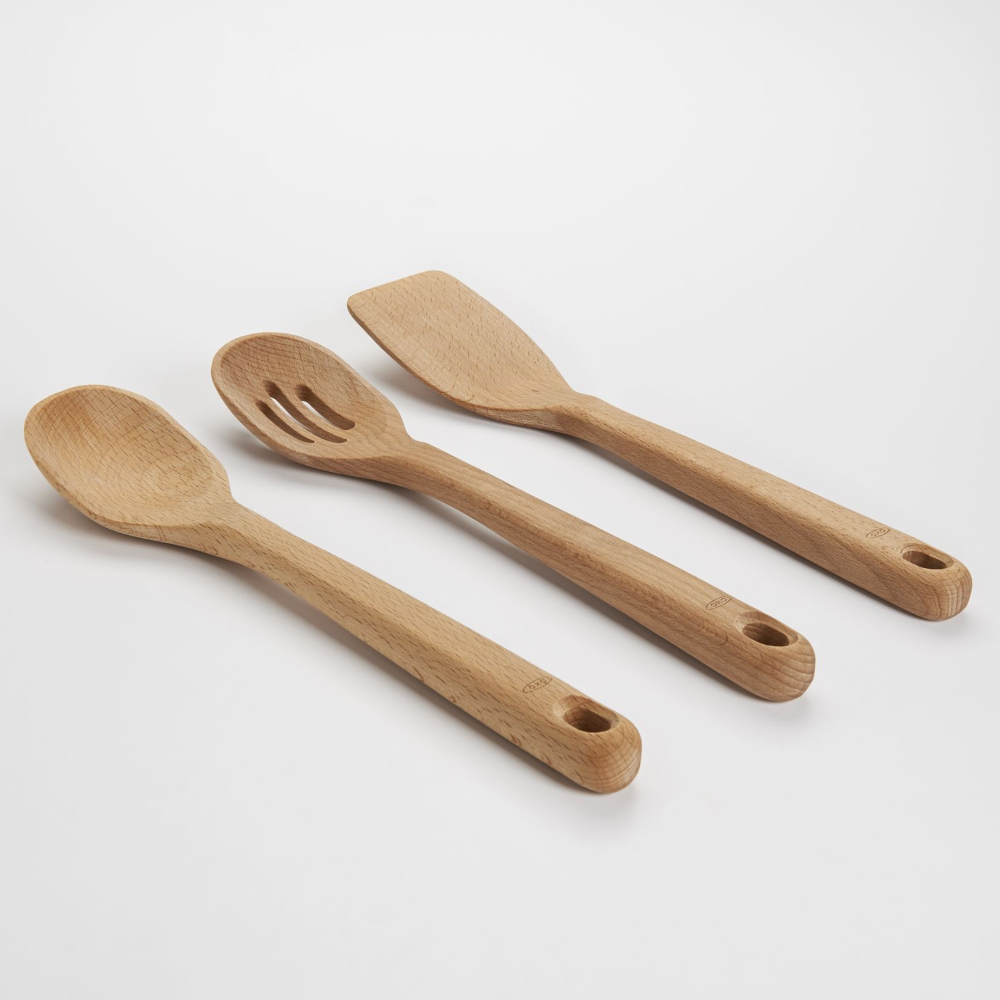 OXO 3 Piece Wooden Utensil Set image 1