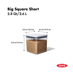 OXO Good Grips Square Container, 2.8 qt image 1