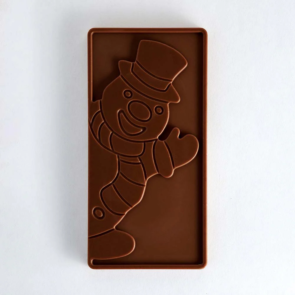 Pavoni Xmas Snowman Bar Polycarbonate Chocolate Mold, 3 Cavities image 2