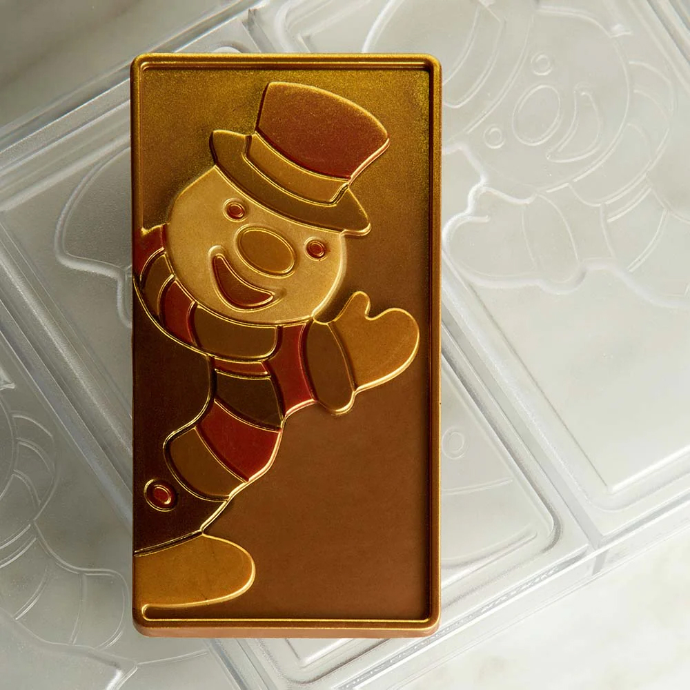 Pavoni Xmas Snowman Bar Polycarbonate Chocolate Mold, 3 Cavities image 3