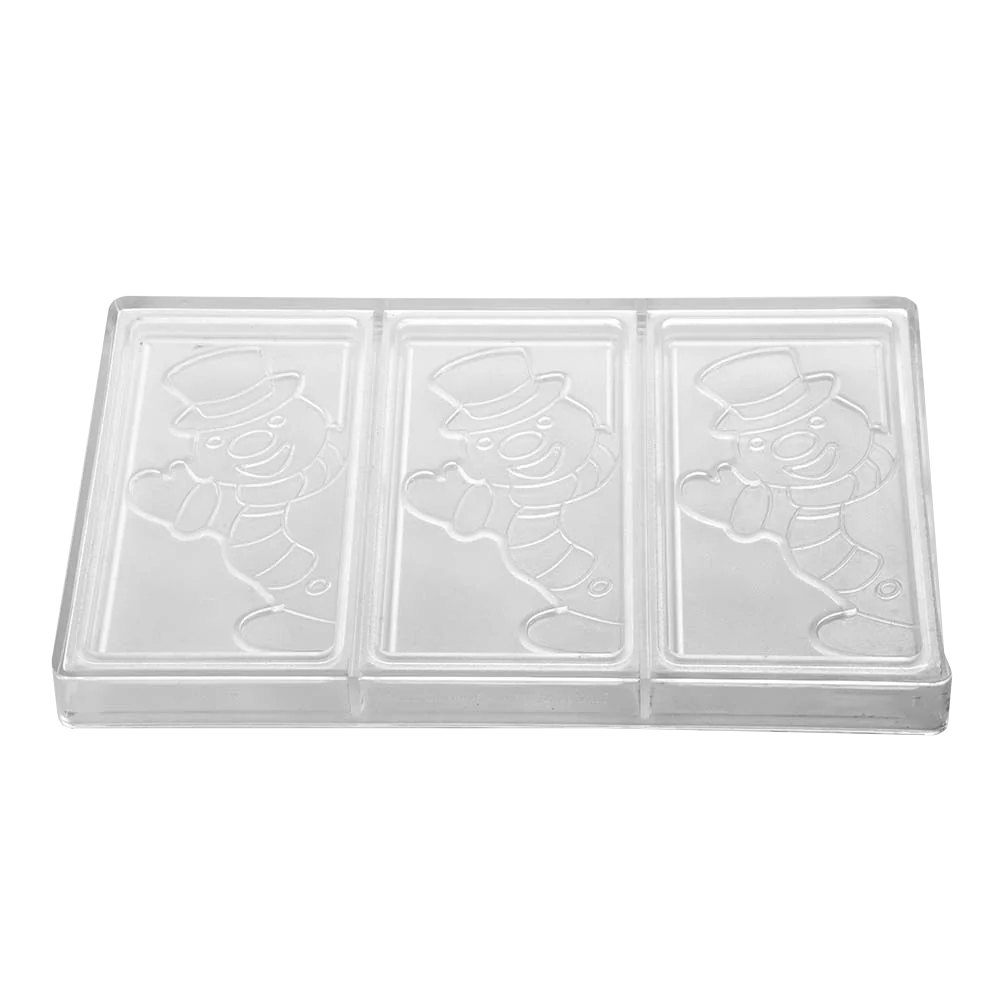Pavoni Xmas Snowman Bar Polycarbonate Chocolate Mold, 3 Cavities image 4
