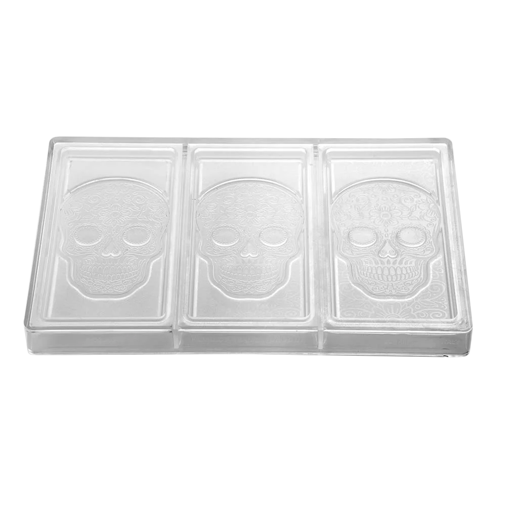 Pavoni Skull Bar Polycarbonate Chocolate Mold, 3 Cavities image 3