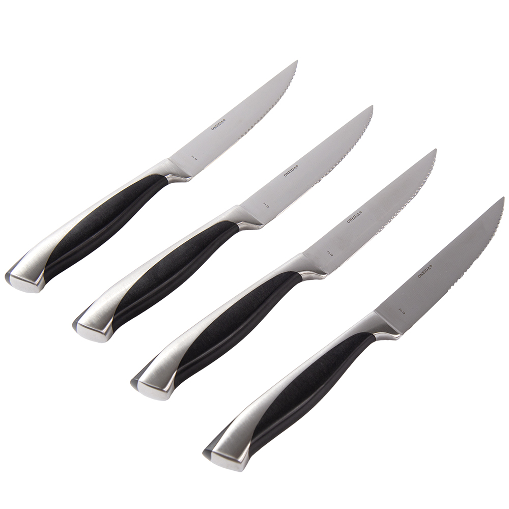 Oneida Stainless Steel Serrated Steak Knives in Knife Case, Set of 4 image 1