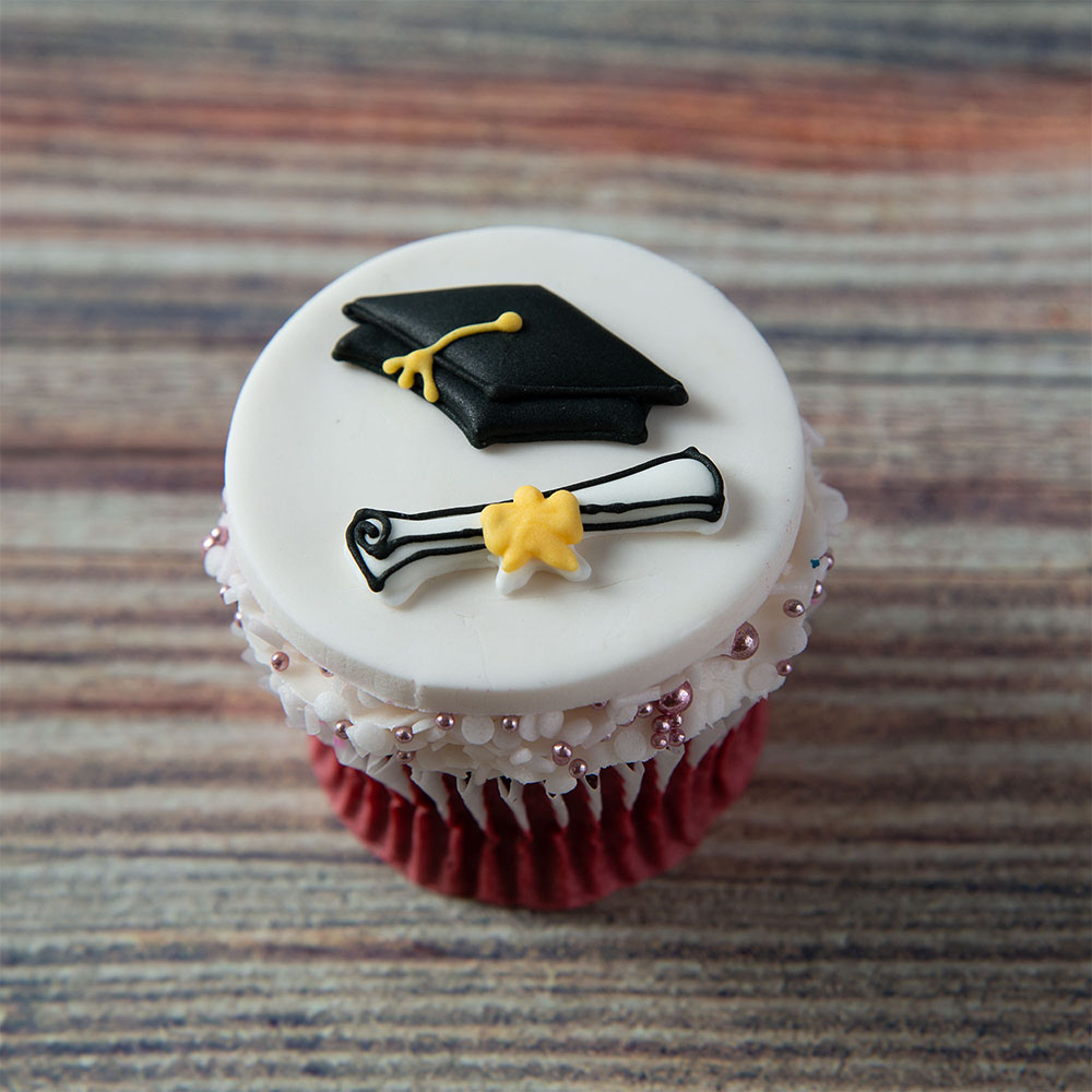 O'Creme Graduation Cap & Diploma Royal Icing Decorations, Set of 24 image 1
