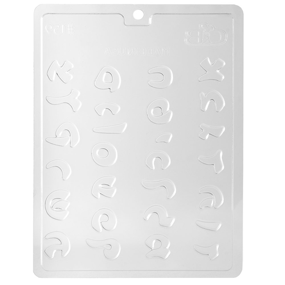 Hebrew Letters Flexible Plastic Chocolate Mold, 27 Cavities image 1